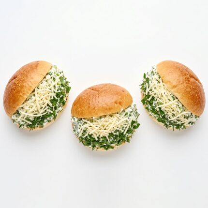 BAMS001 Chefhola Bakery Mini Sandwiches CheeseCrusted Bun Sandwich