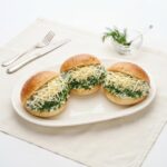 BAMS001 Chefhola Bakery Mini Sandwiches CheeseCrusted Bun Sandwich table