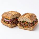 BAMS004 Chefhola Bakery Mini Sandwiches Savory Ground Beef Sandwich side