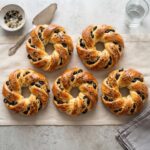 BATB002 Chefhola Bakery Turkish Bread Rolls Olive Filled Bread table