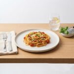MELP002 Chefhola Mediterranean Long Pasta Linguine table