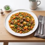 MEVD003 Chefhola Mediterranean Vegetable Dishes Peas table