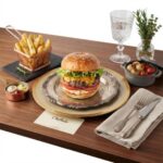 STGD002 Chefhola Steakhouse Grilled Dishes Cheese Burger table