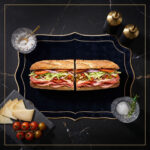 BAK SAN 10 Chefhola Bakery Sandwiches Spicy Italian Sandwich Table