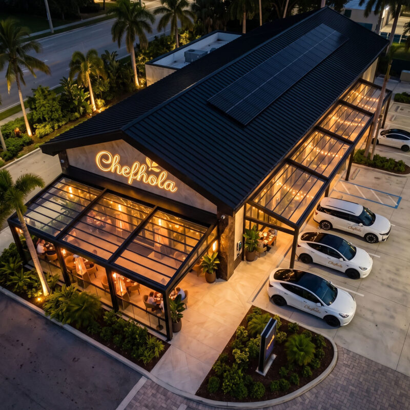 Chefhola EB 5 Investment Priority 6 Month Restaurant Bakery Front Night 15